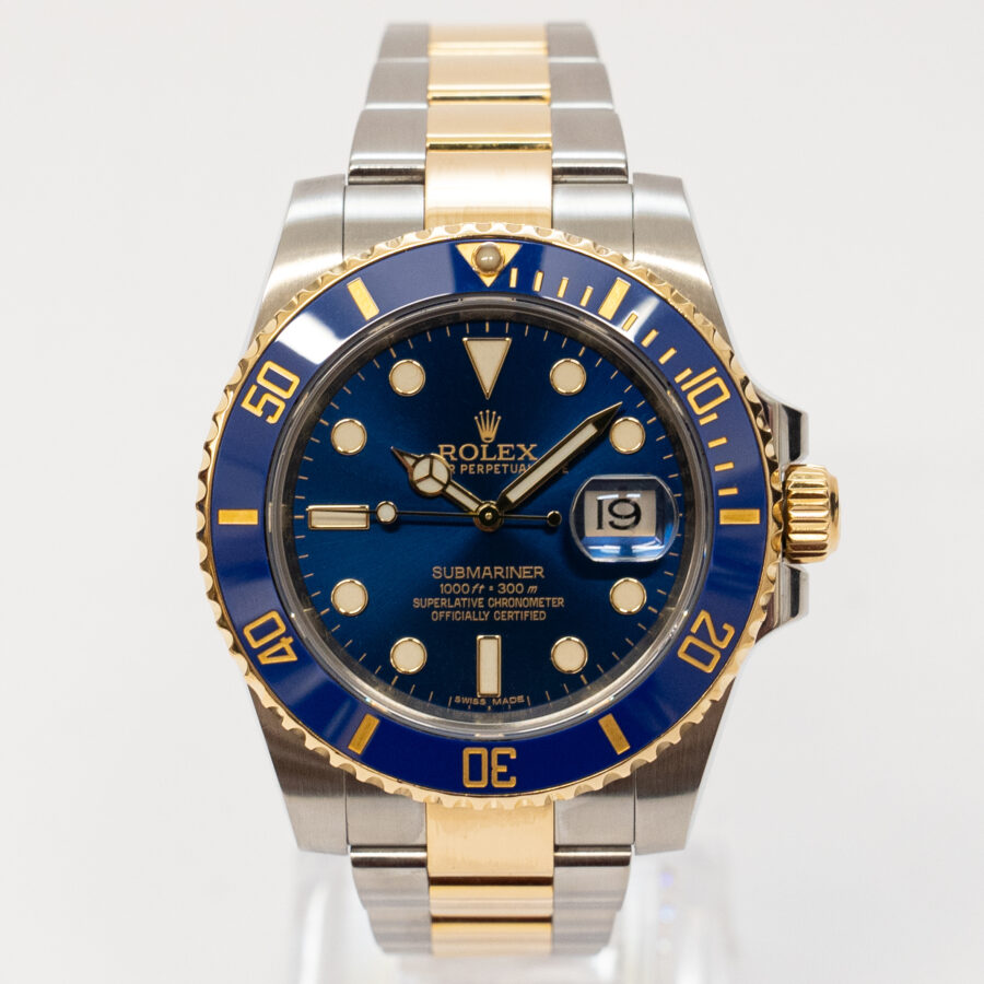 Rolex SUBMARINER DATE REF 116613LB (2014) BOX AND PAPERS