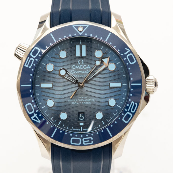 Alternative view of Omega SEAMASTER DIVER 300M REF 210.32.42.20.03.002 75TH ANNIVERSARY 'SUMMER BLUE' (2024) NEW UNWORN, FULL SET