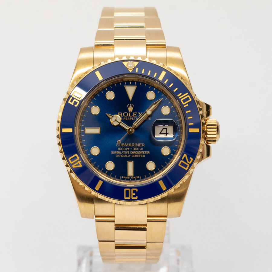 Rolex SUBMARINER DATE REF 116618LB (2014) BOX AND PAPERS