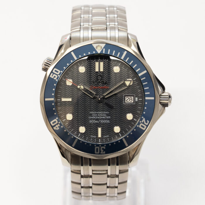 Rarest by far of the Omega Seamaster worn in the Bond films, this particular reference was worn by Daniel Craig in Casino Royale. Complete with box and papers. 12 month warranty.